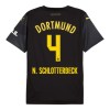 Camisola Borussia Dortmund N. Schlotterbeck 4 Homen Equipamento 2ª 24/25